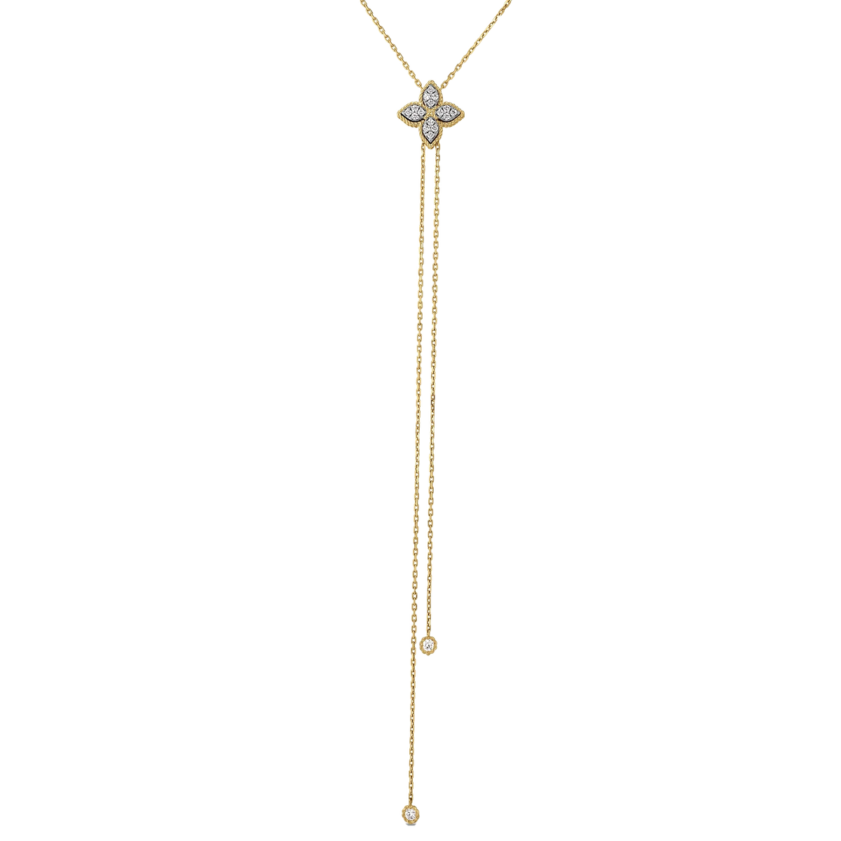 Roberto Coin 18K Yellow Gold Princess Floral Lariat Necklace