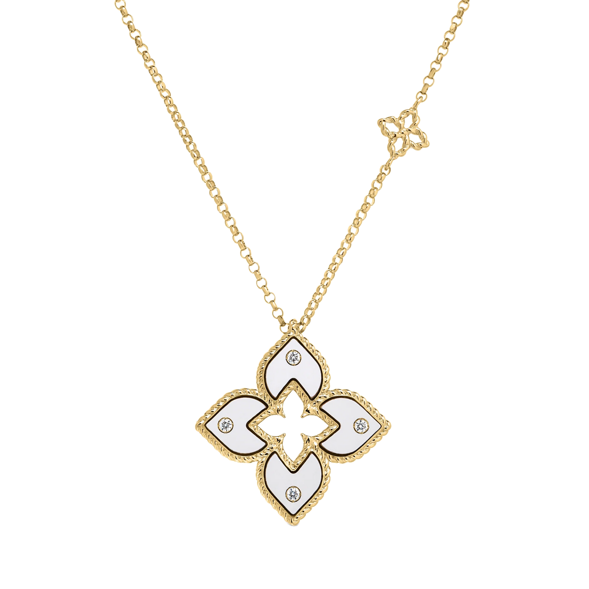 Roberto Coin 18K Yellow Gold Venetian Princess Flower Necklace