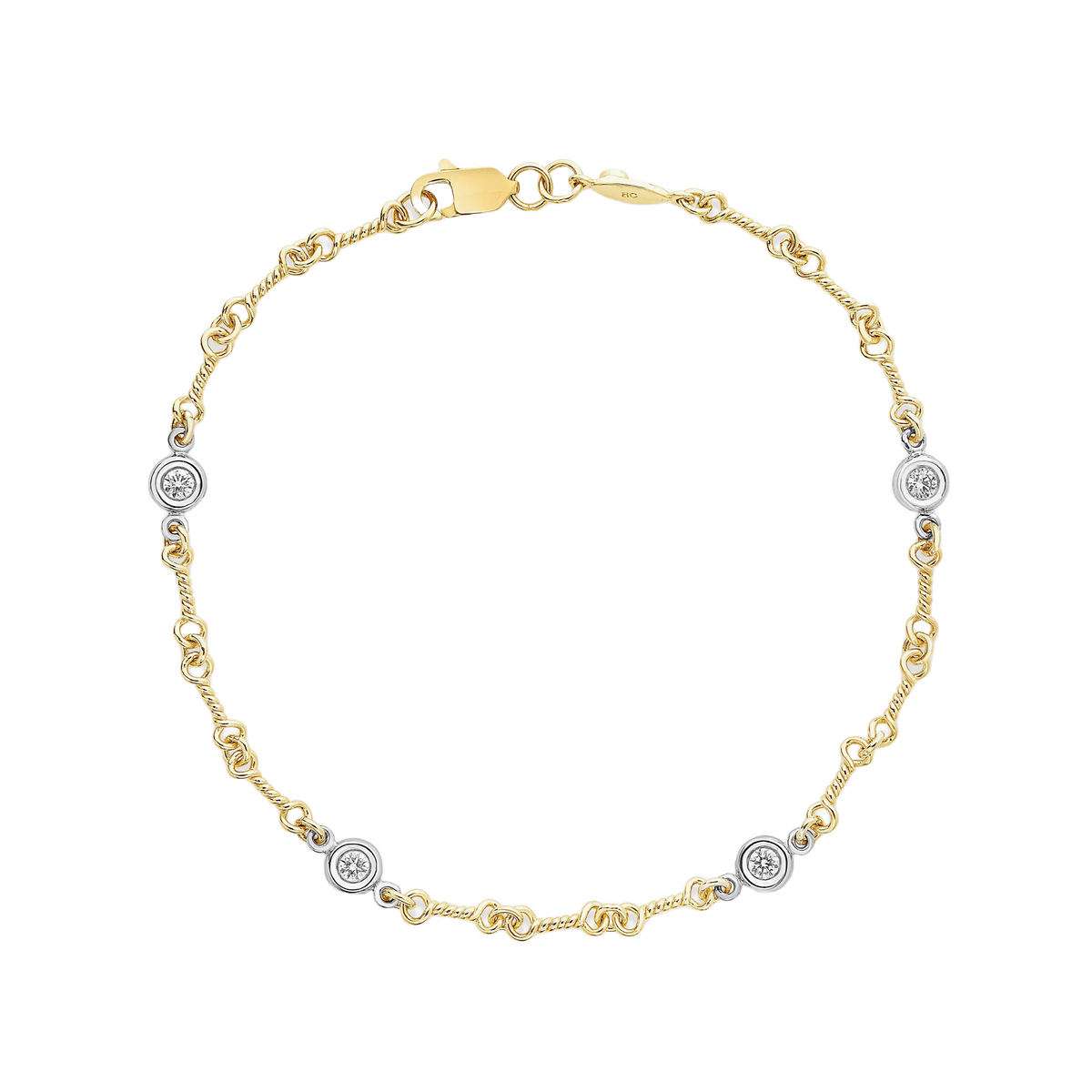 Roberto Coin 18K Gold Diamonds By The Inch Bracelet