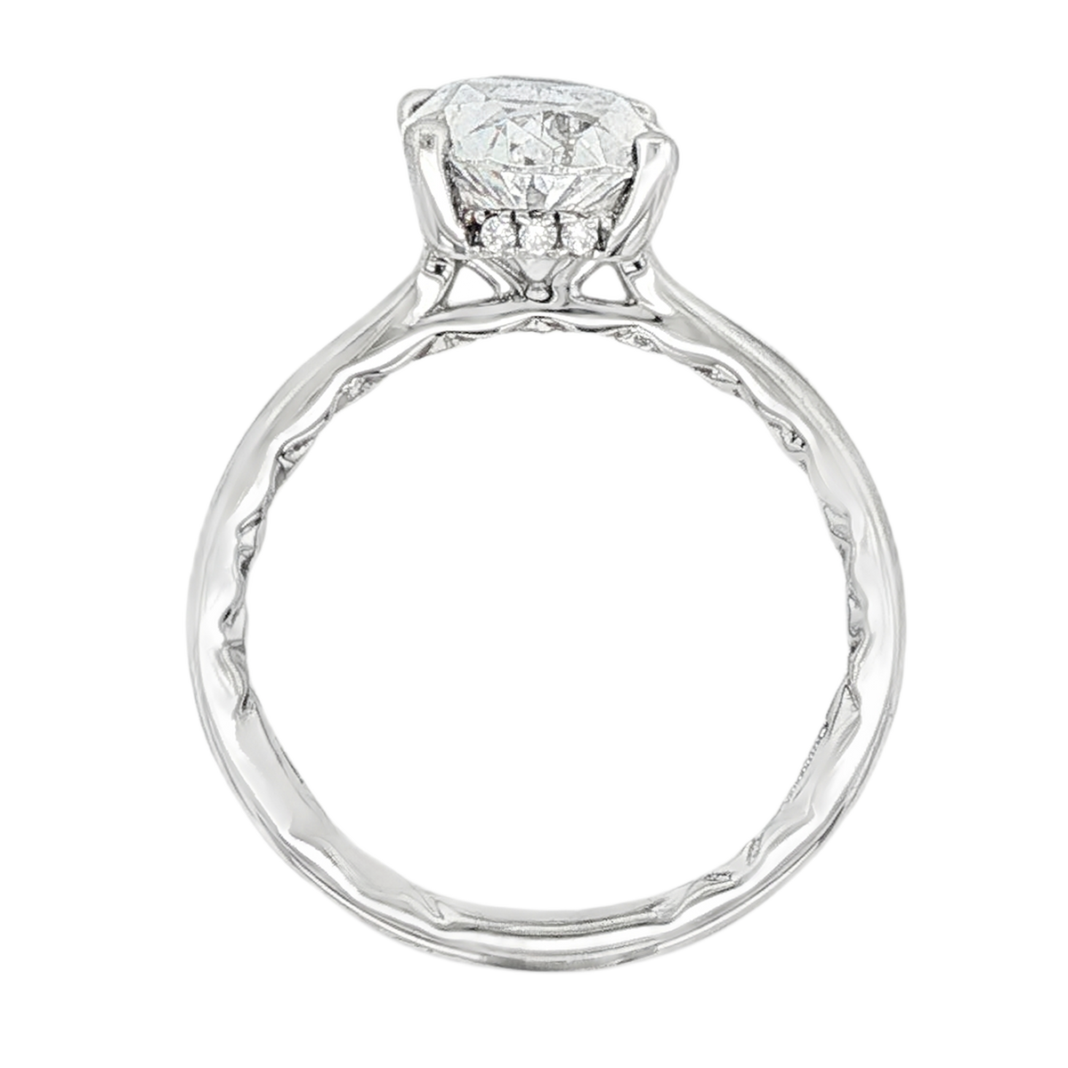 A. Jaffe Oval Solitaire Diamond Engagement Ring — photo 3 of 3
