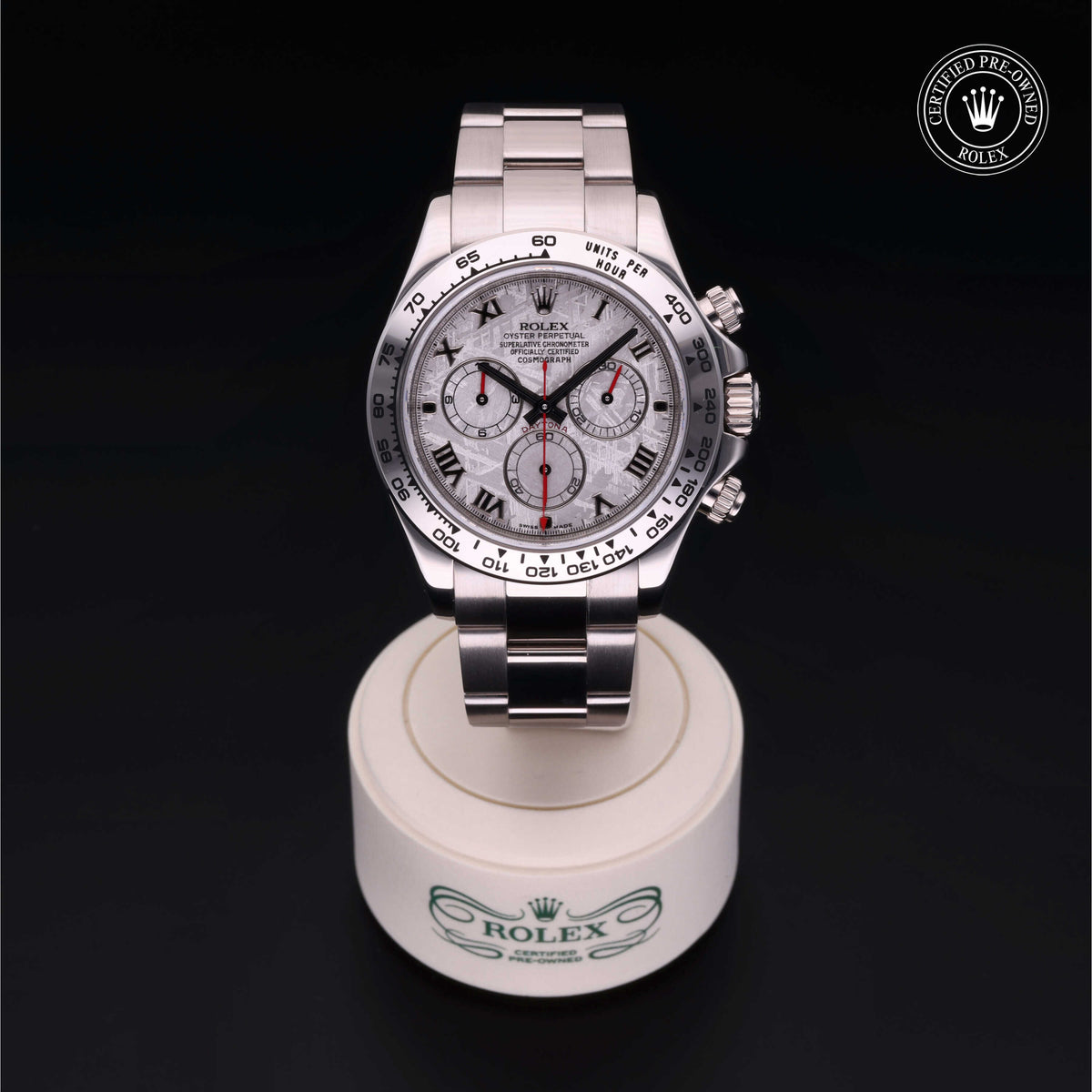 Rolex daytona white gold red dial hotsell