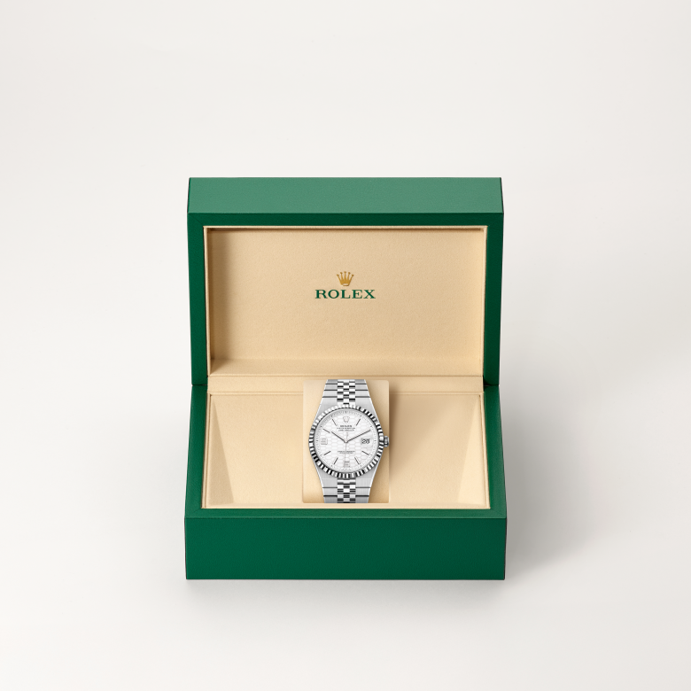 Rolex Land-Dweller White Rolesor - combination of Oystersteel and