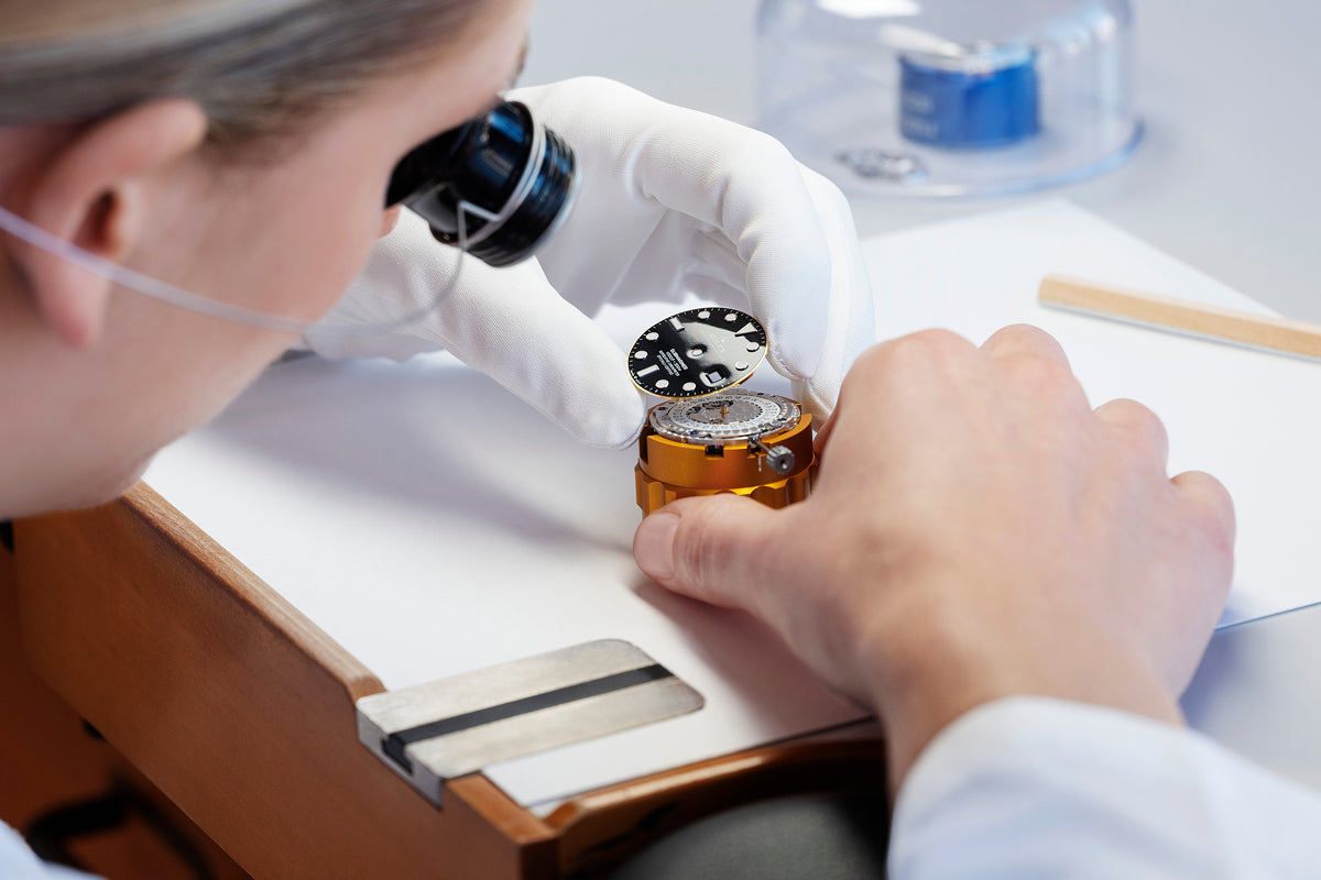 Services for Modern and Classic models Rolex watchmaker assembling a movement