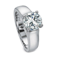 Precision Set Solitaire Wide Shank Diamond Engagement Ring Precision Set Solitaire Wide Shank Diamond Engagement Ring
