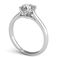 Four Prong Basket Solitaire Diamond Engagement Ring Four Prong Basket Solitaire Diamond Engagement Ring