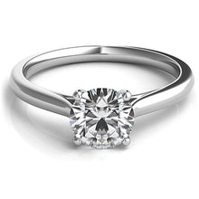 Four Prong Basket Solitaire Diamond Engagement Ring Four Prong Basket Solitaire Diamond Engagement Ring