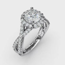 Fana Round Halo Twist Engagement Ring Fana Round Halo Twist Engagement Ring