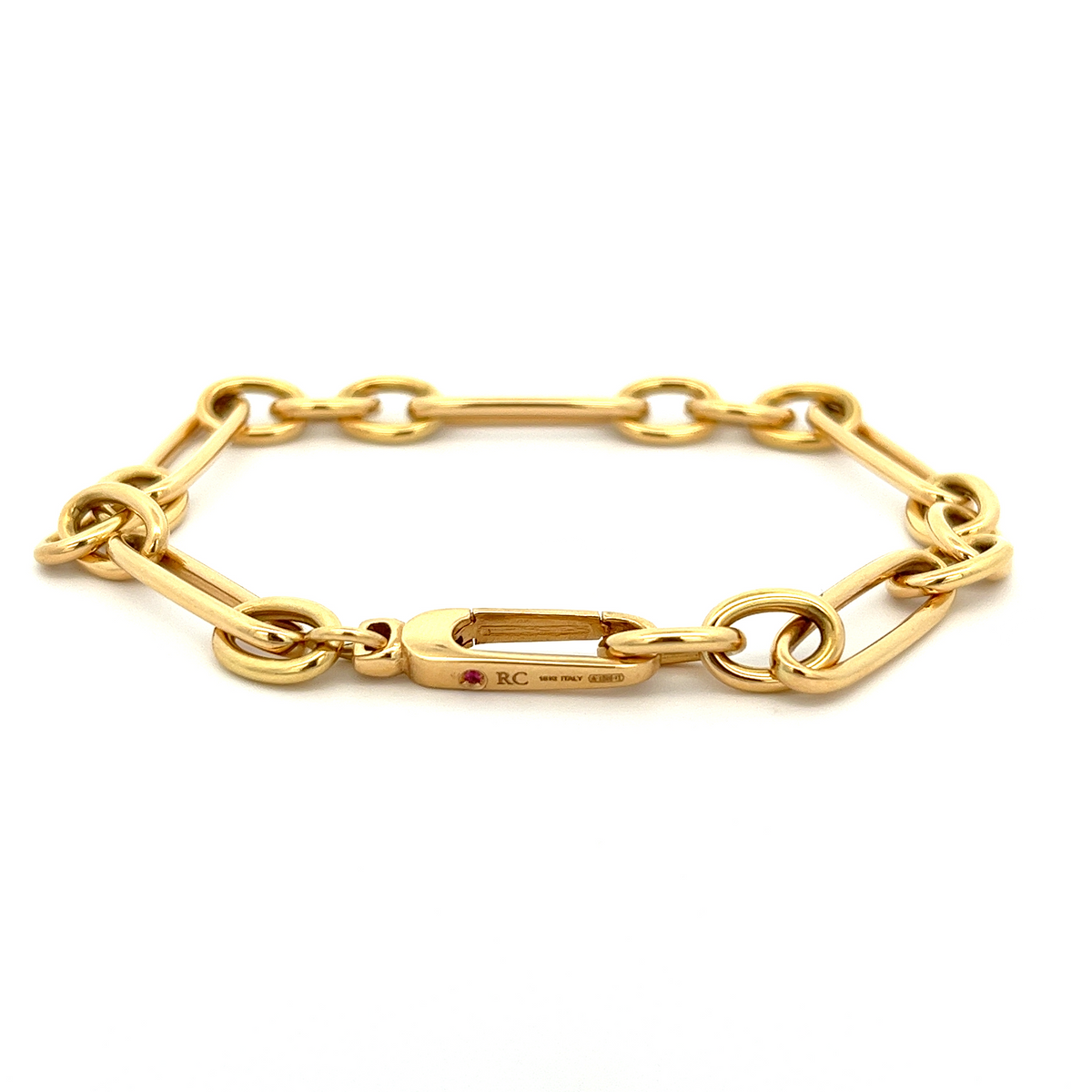 9151219AYLB0 - Roberto Coin 18k Yellow Gold Link Bracelet –