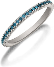 Henri Daussi Blue Diamond Pave Band Henri Daussi Blue Diamond Pave Band
