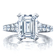 Tacori RoyalT Graduated Prong Set Emerald Cut Diamond Engagement Ring Tacori RoyalT Graduated Prong Set Emerald Cut Diamond Engagement Ring