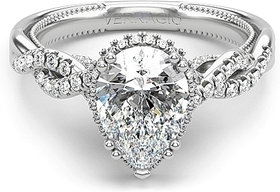 INS 7099PS Verragio Pave Twist Diamond Engagement Ring H