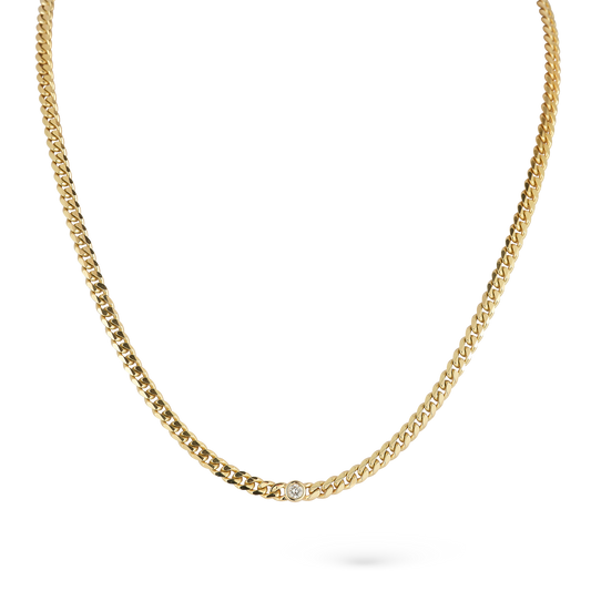 .08ct 14k Yellow Gold Diamond Necklace — photo 1 of 2