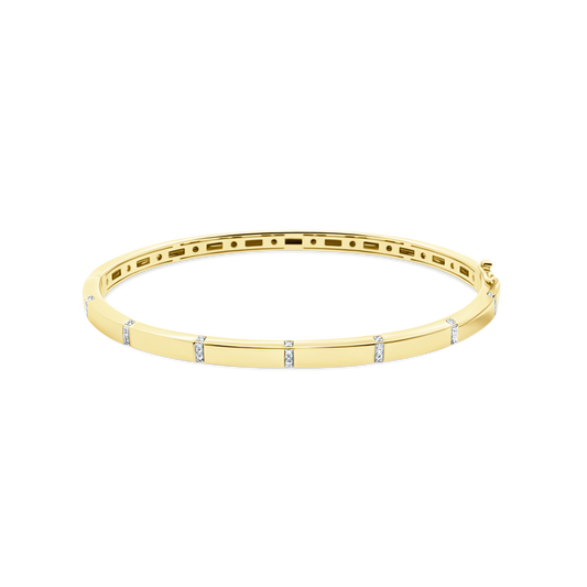 .09ct 14k Yellow Gold Diamond Bangle — photo 1 of 2