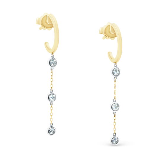 .24ct 14k Yellow Gold Diamond Drop Earrings — photo 1 of 2