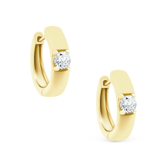 .26ct 14k Yellow Gold Diamond Huggys — photo 1 of 2