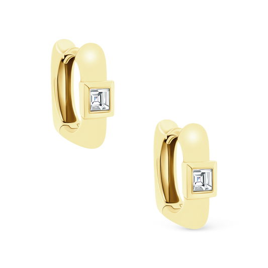 .28ct 18k Yellow Gold Diamond Huggys — photo 1 of 3