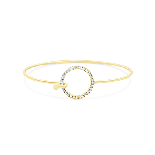 .33ct 18k Yellow Gold Diamond Circle Bangle — photo 1 of 2