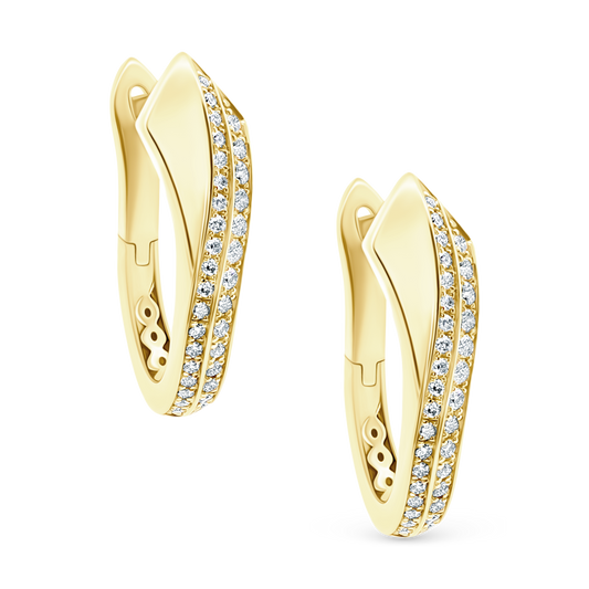 .35ct 18k Yellow Gold Diamond Hoops — photo 1 of 2