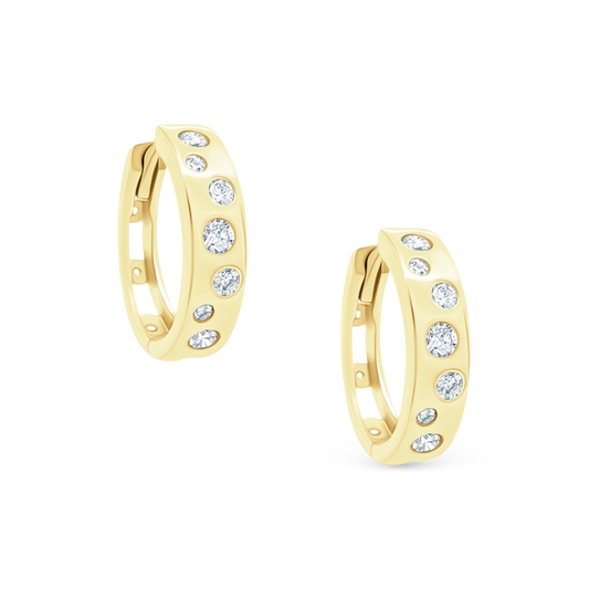 .38ct 14k Yellow Gold Diamond Huggys — photo 1 of 1