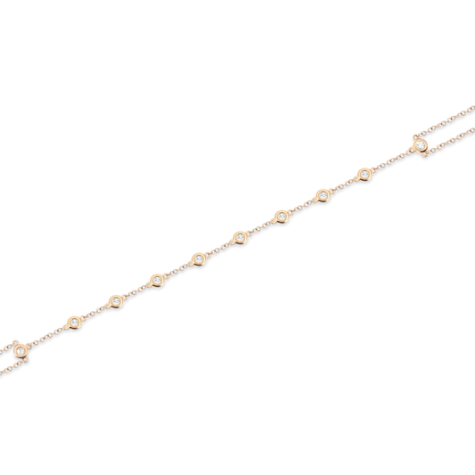 .43ct 14k Yellow Gold Diamond Hand Chain Bracelet, SKU 170-4163