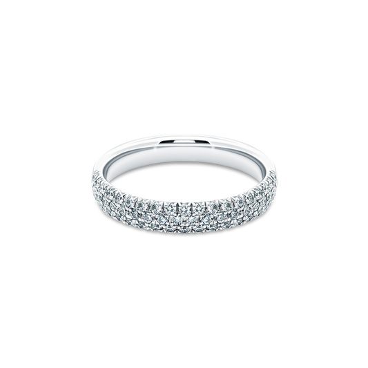 .43ct Round Cut Pave Diamond Wedding Ring — photo 1 of 3