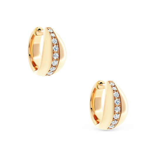 .44ct 14k Yellow Gold Diamond Hoops, SKU 150-6516