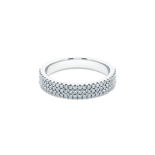 .45ct Round Cut Pave Diamond Wedding Ring — photo 1 of 3