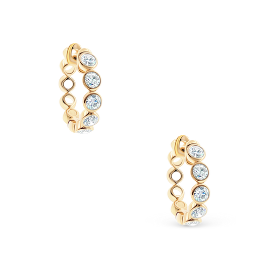 .50ct 14k Yellow Gold Diamond Hoops, SKU 150-6521