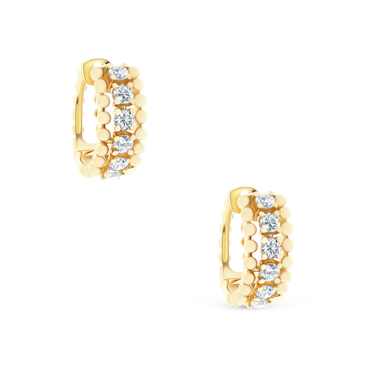 .50ct 14k Yellow Gold Diamond Hoops, SKU 150-6524