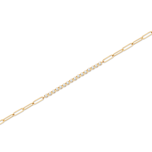 .50ct 14k Yellow Gold Diamond Link Bracelet — photo 1 of 1