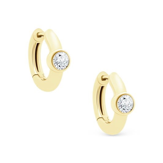 .50ct 18k Yellow Gold Diamond Huggys — photo 1 of 2