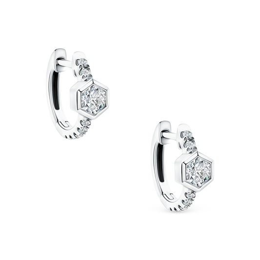 .55ct 18k White Gold Diamond Huggys — photo 1 of 2