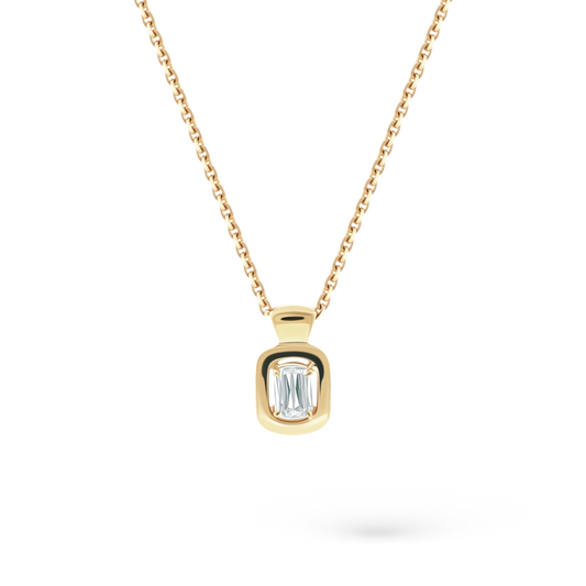 18k yellow gold diamond solitaire pendant 160-5380