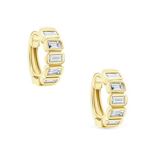 .59ct 14k Yellow Gold Diamond Huggys — photo 1 of 2