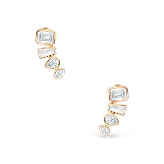 .70ct 14k Yellow Gold Diamond Earrings, SKU 150-6520