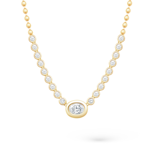 .72ct 18k Yellow Gold Diamond Necklace - SKU 165-1765