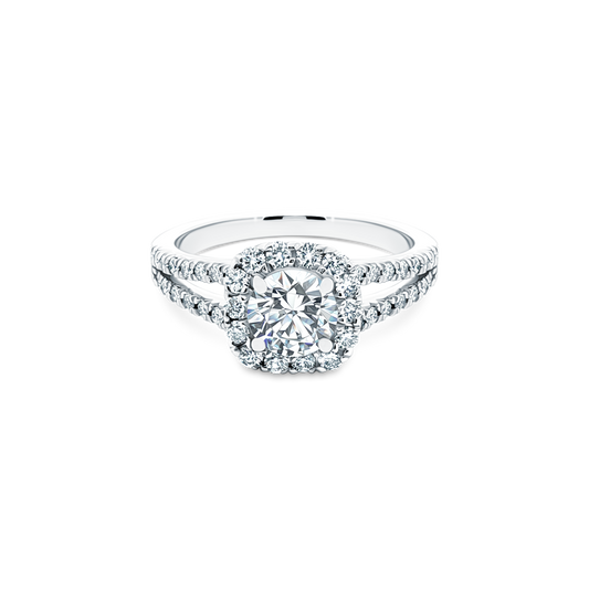 1.21ct Cushion Halo Diamond Engagement Ring — photo 1 of 3
