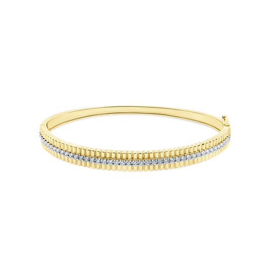.75ct 14k Yellow Gold Diamond Bangle — photo 1 of 2