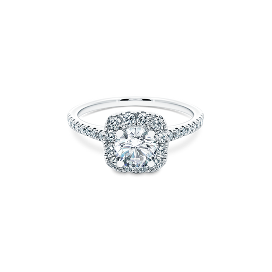 1.13ct Cushion Halo Diamond Engagement Ring — photo 1 of 3