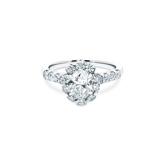 1.65ct Oval Halo Diamond Engagement Ring — photo 1 of 3