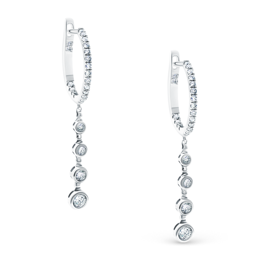 .86ct 14k White Gold Diamond Drop Earrings — photo 1 of 2
