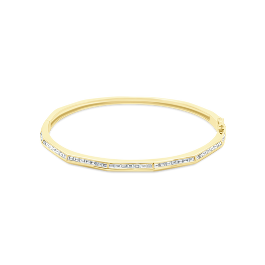 .89ct 14k Yellow Gold Diamond Bangle — photo 1 of 2