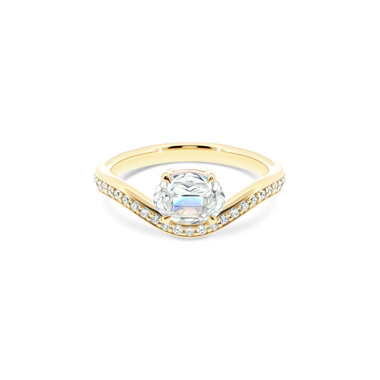 18k yellow gold oval diamond ring 130-2091