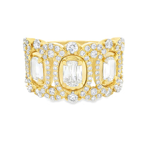 This stunning 18k yellow gold diamond band by Christopher Designs f...