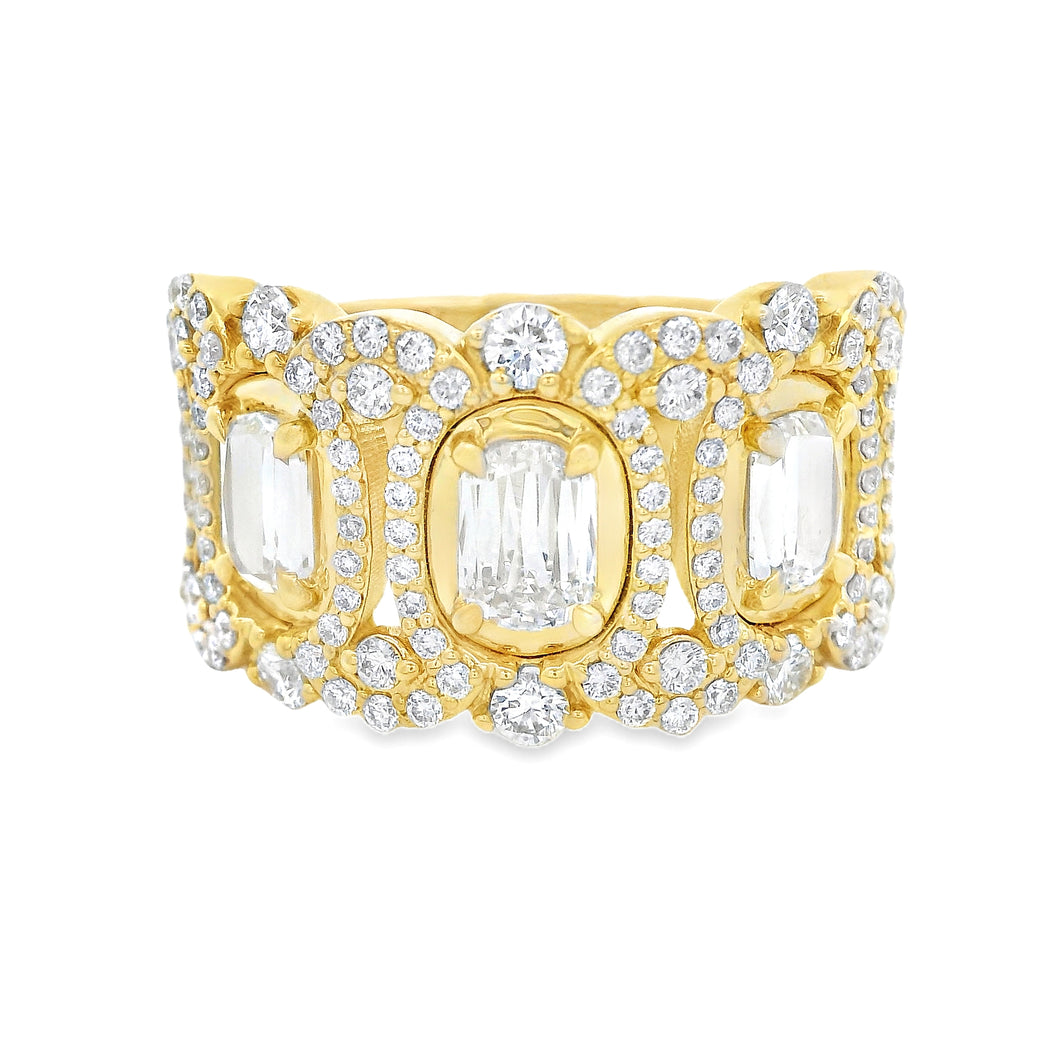 This stunning 18k yellow gold diamond band by Christopher Designs f...