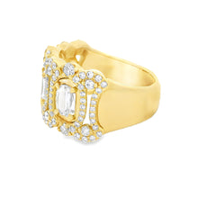 This stunning 18k yellow gold diamond band by Christopher Designs f...