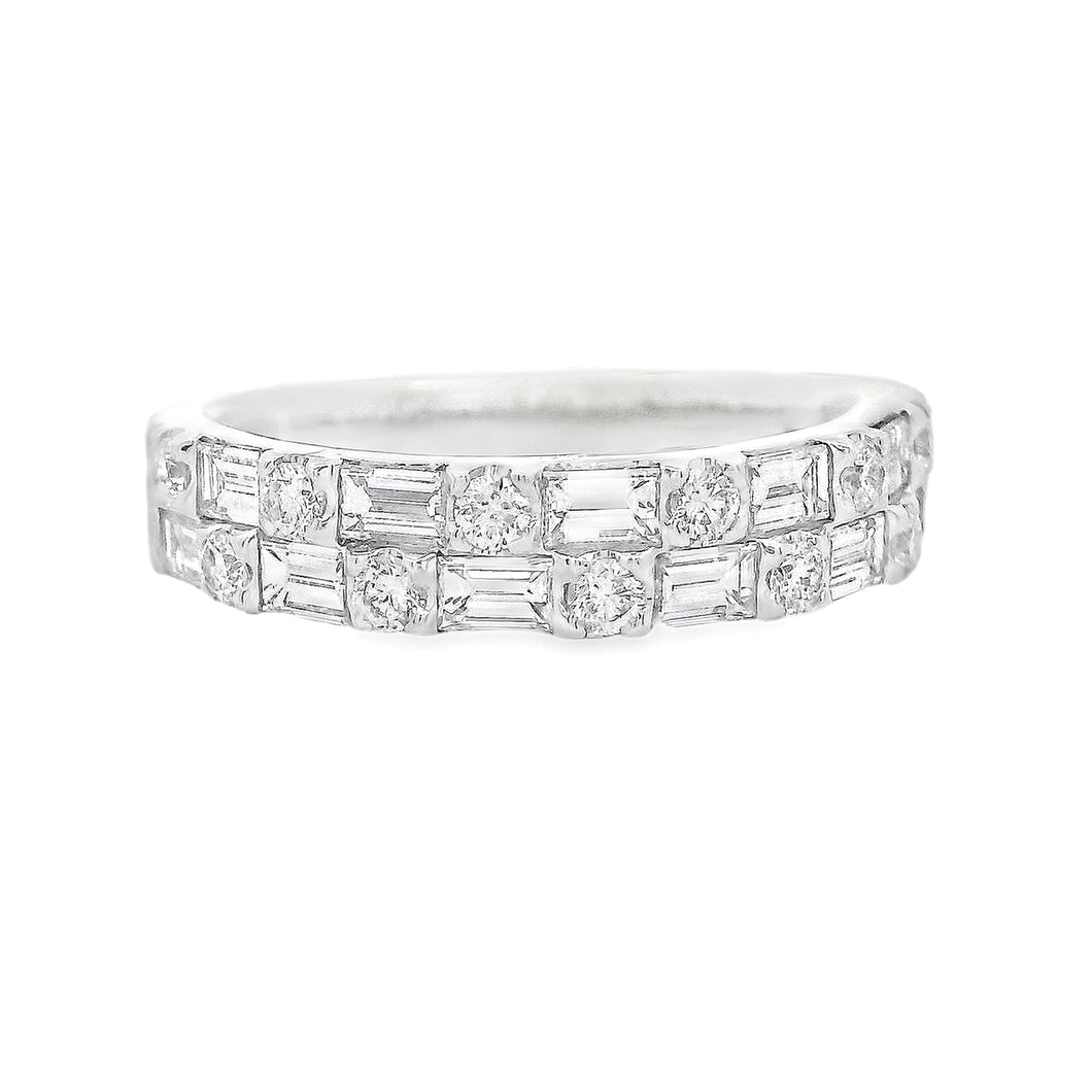 1.00ct 14k White Gold Diamond Band