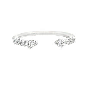 .25ct 14k White Gold Open Diamond Band