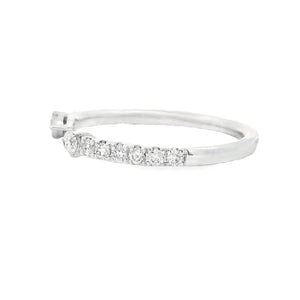 .25ct 14k White Gold Open Diamond Band