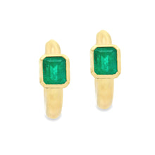 These dainty and beautiful 18k yellow gold hoop earrings feature 2 ...